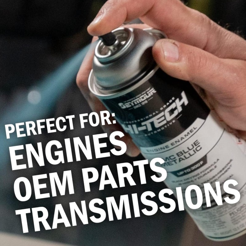 12oz Hi-Tech Engine Spray Paint, Universal Gold – Protects & Restores OEM Color