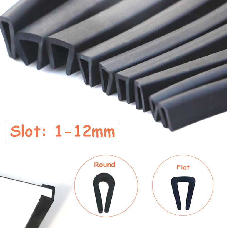 Edge Protection Frame Profile Slot 1mm~12mm Rubber Edging Trim Seal U-profile