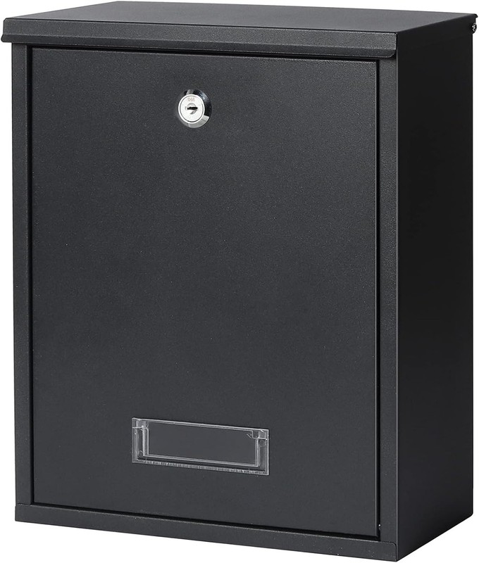 Elegant Locking Mailbox - Large Capacity Drop Box with Weatherproof Steel Finish gallery