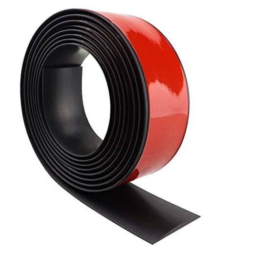 Floor Transition Strip 2" Self Adhesive Flat Vinyl Flooring 5cm, 20FT 1 Black