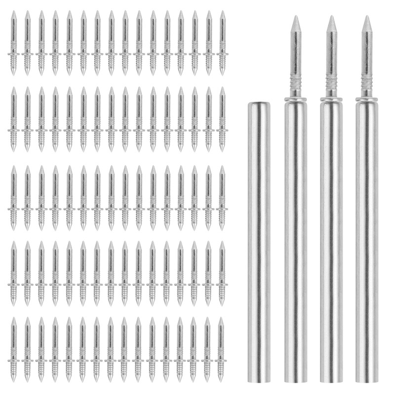 400Pcs Hardware Nails Double Head Skirting Nails with 4 Tools – Invisible Seamle