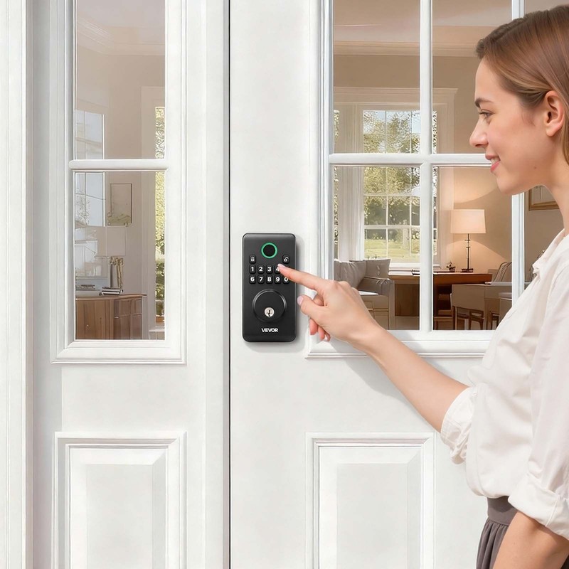 Smart Deadbolt: Custom PINs, 100 Users, One-Time Codes, Low-Battery Alert gallery