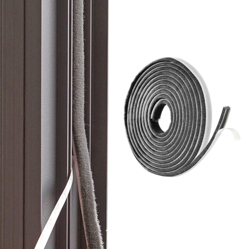 33FT Brush Weather Stripping – Weatherstripping for Sliding Windows/Glass Doors,