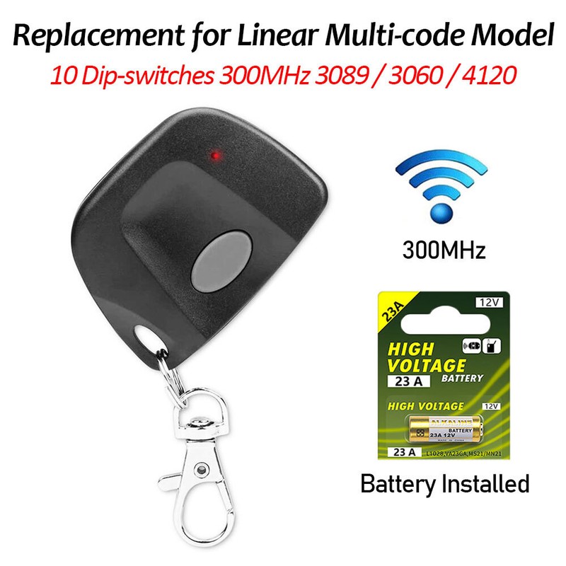 10 Digit Pins EZ Code Remote Control Garage Door Gate Opener Transmitter 300 MHz
