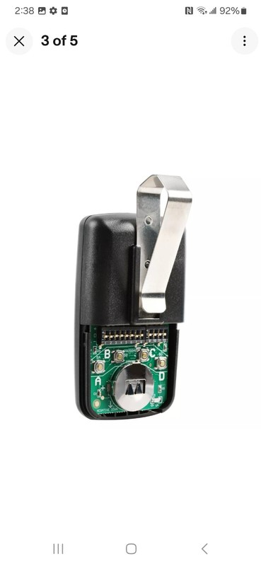 Black Shell 3-Button Garage Door Visor Remote Opener for Genie GM3T-R gallery