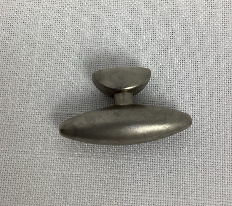 Oblong Oval Pointed Ends Smooth Drawer Pull Cabinet Knobs 1 1/2″ x1/2″