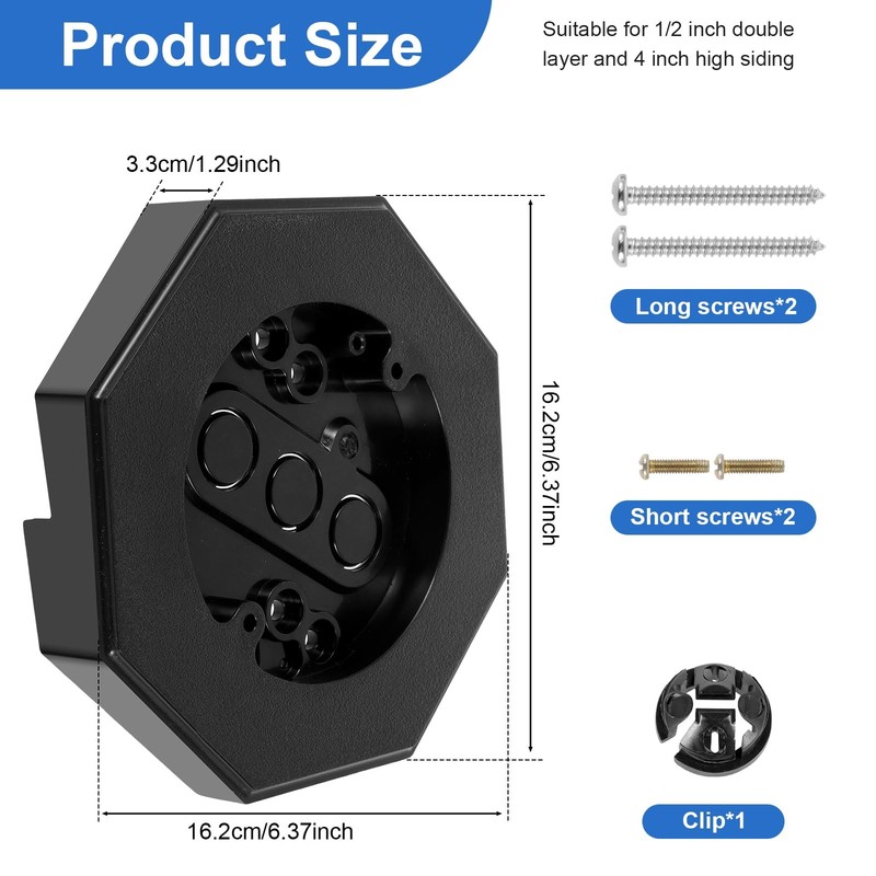 1 PCS Siding Mounting Block 4 Inch Double 1/2 Inch Lap Electrical Box T111 gallery