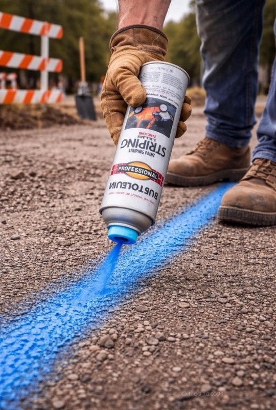 Blue, Rust-Oleum Professional Inverted Striping Paint Spray-2526838, 18 oz gallery