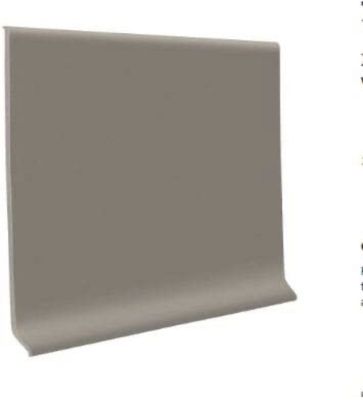 700 Series Pewter 4 in. x 120 ft. x 0.125 in. Thermoplastic Rubber Wall Cove