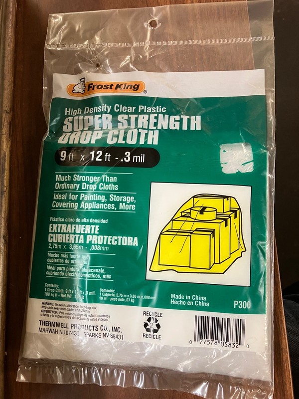 Frost King P300 High Density Drop Cloth, 9′ x 12′ x .3 Mil.
