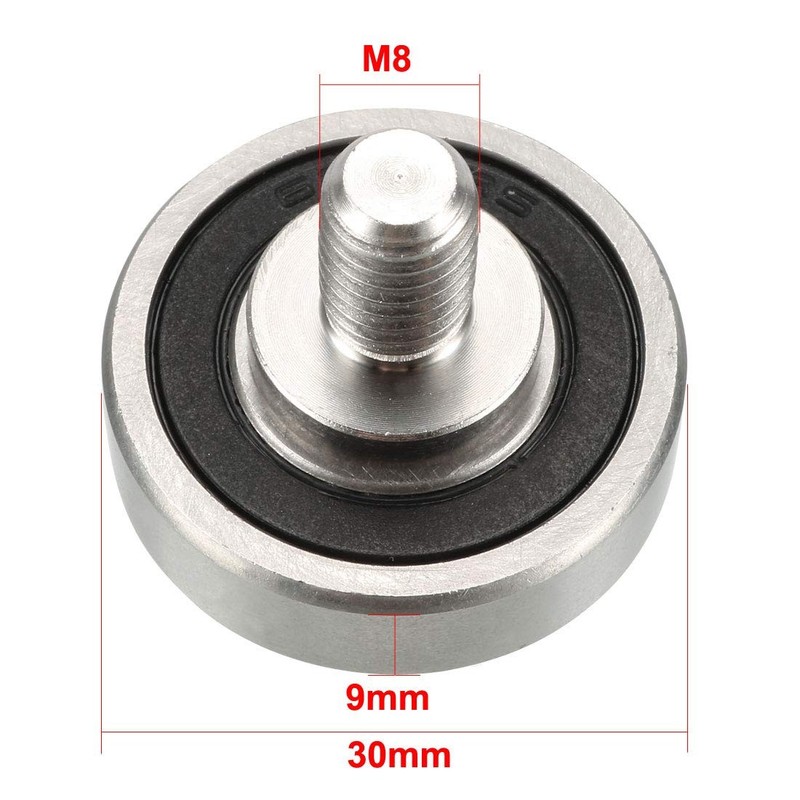 uxcell Bearing Roller with Threaded Rod 30x9mm M8x12mm for Sliding Door Track Gu gallery