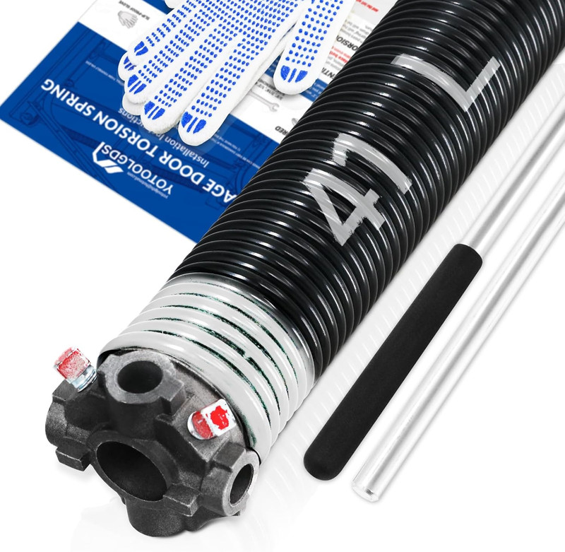 Left Hand Wind（Black Cone）2″ Garage Door Torsion Spring with Non-Slip Winding Ba