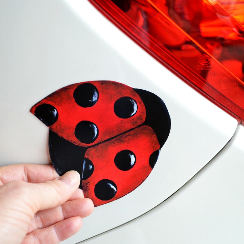 Mailbox Magnet (Partial Cover) Ladybug Magnetic Address Sign w/set of Ladybugs gallery
