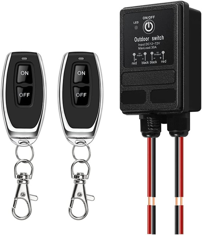 Wireless Relay Switch 12V Remote Control Switch DC12V/24V/48V/72V 30A Relay with gallery
