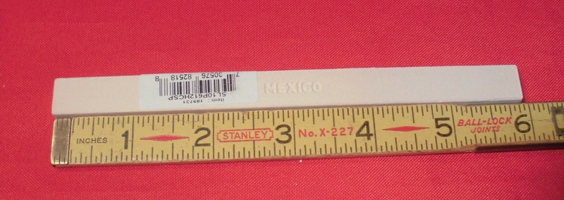 1 pc. *Gloss White #SL10* Ceramic Tile; Pencil - Liner - Sizzle; 1/2" X 6" A.O. gallery