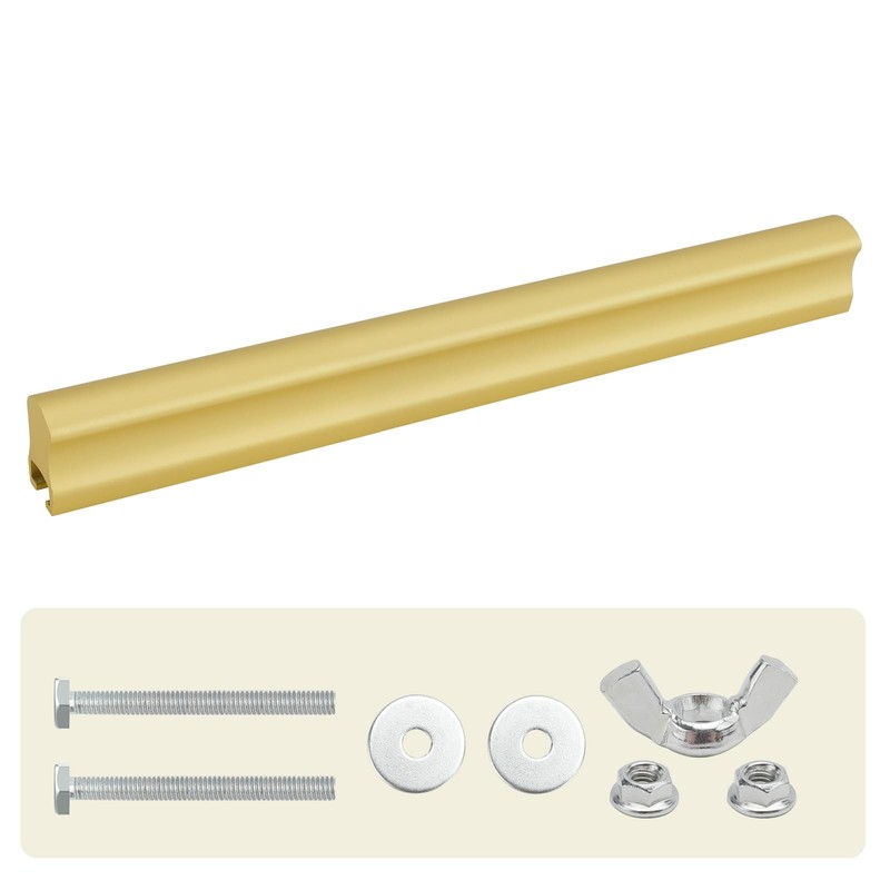Adjustable Drawer Pulls 6-Pack Matte Gold Fits 2 to 8.8 Inch Hole Centers gallery