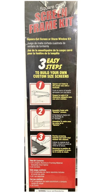 Make-2-Fit PL 7812 Window Screen Frame Kit 5/16" x 3/4"x 36" (8mm x 19mm) White