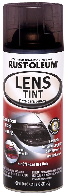 Rust Oleum Automotive Lens Tint 10 Ounce Black Spray For Tail Lights Indicator