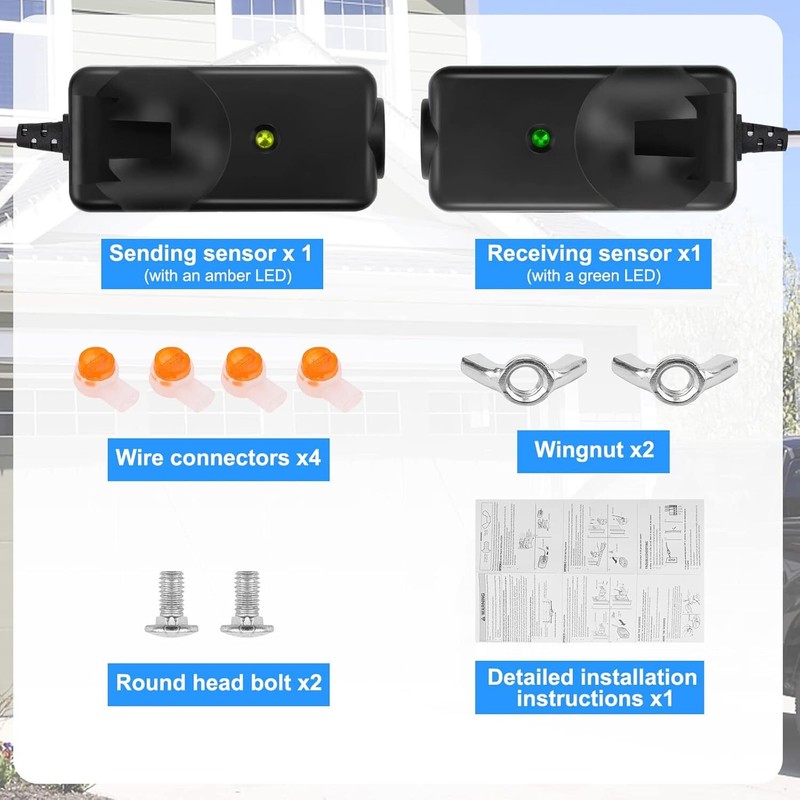 Universal 41A5034 Sensor Kit Fits Craftsman Chamberlain Liftmaster Garage Door gallery