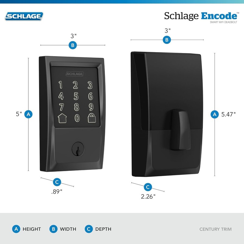 Secure Encode WiFi Deadbolt - Touchscreen & Voice Control with Custom Alerts gallery
