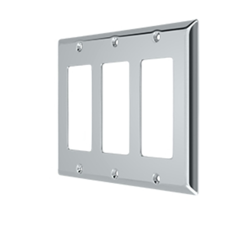 Switch Plate Triple Rocker Plate Only Solid Brass 9 Finishes gallery
