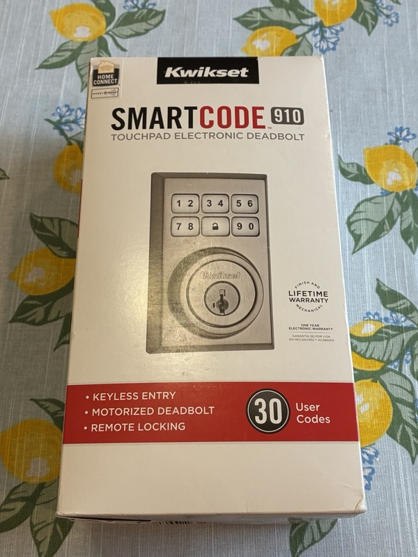 Kwikset SmartCode 910 Touchpad Electronic Deadbolt 99100-011 Silver Nickel – New
