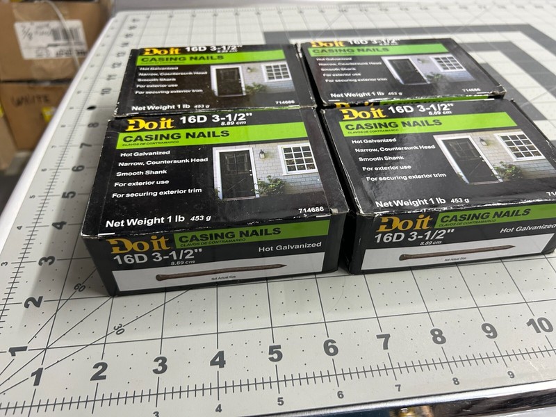 4 LB Pounds Do it 16d x 3-1/2" 10 ga Hot Galvanized Trim Casing Nails 713776 gallery
