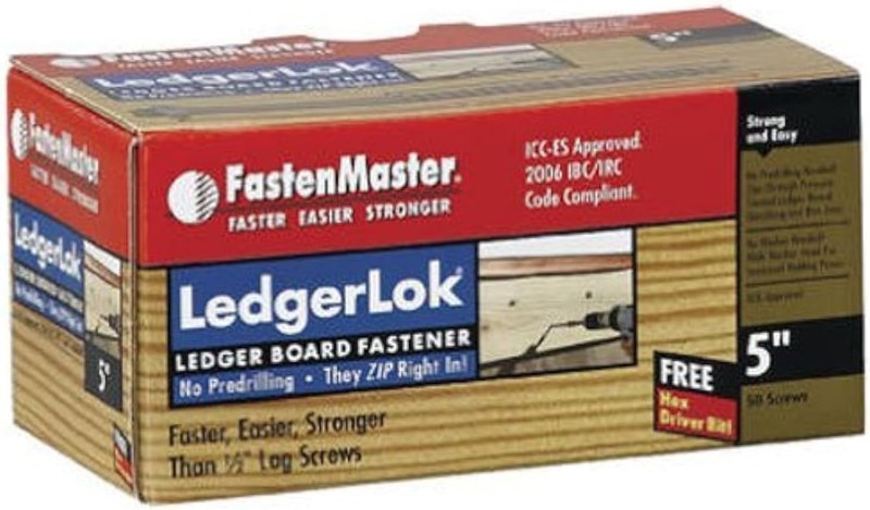 FastenMaster FMLL358-50 LedgerLOK Ledger Board Fastener, 3-5/8 Inches, 50-Count