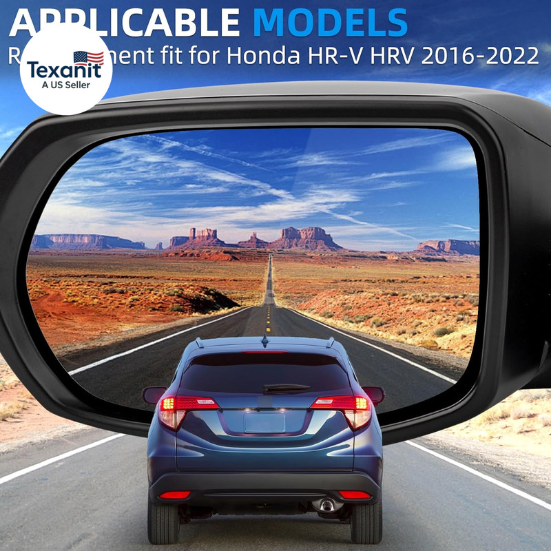 Left Driver Side Rear View Mirror Replacement for Honda HR-V HRV 2016-2022 - Rea gallery