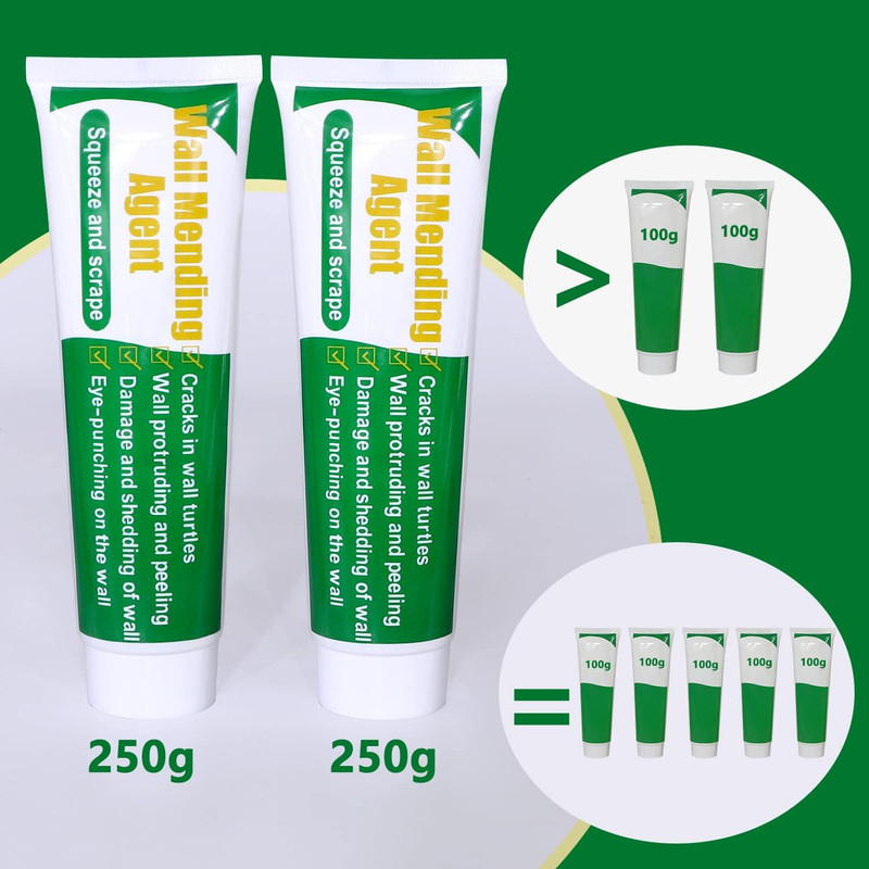Wall Patch Repair Kit, 500G Wall Mending Agent Drywall Repair Putty & 8 Inch Mes gallery