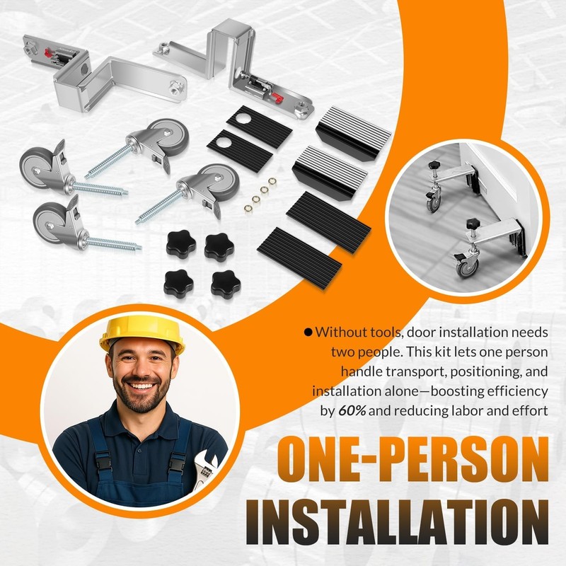 Heavy Door Installation Hardware Tool Kit 500lbs for 1-3/4" & 2-1/4" Doors gallery