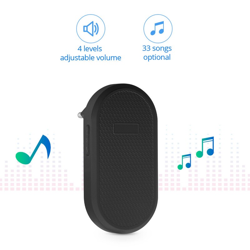 Plug-in Doorbell Waterproof Long Range Door Bells Cordless Wireless Chime Kit US gallery
