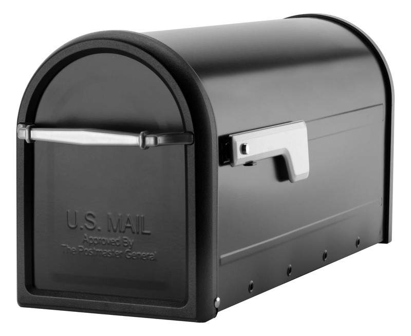 Architectural Mailboxes Chadwick Galvanized Steel Post Mount Mailbox, 8950B-1…