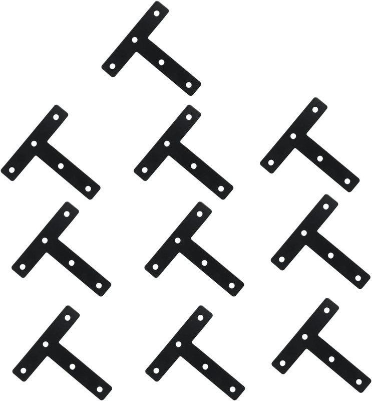 10Pcs 3 X 3 Inch T Bracket Corner Brace (80 X 80Mm), Iron Flat Corner Bracket He gallery