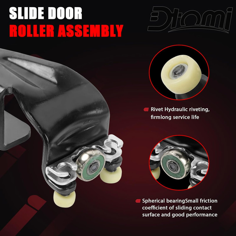 Sliding Door Roller Assembly, Left & Right Upper Center Male Roller Compatible w gallery