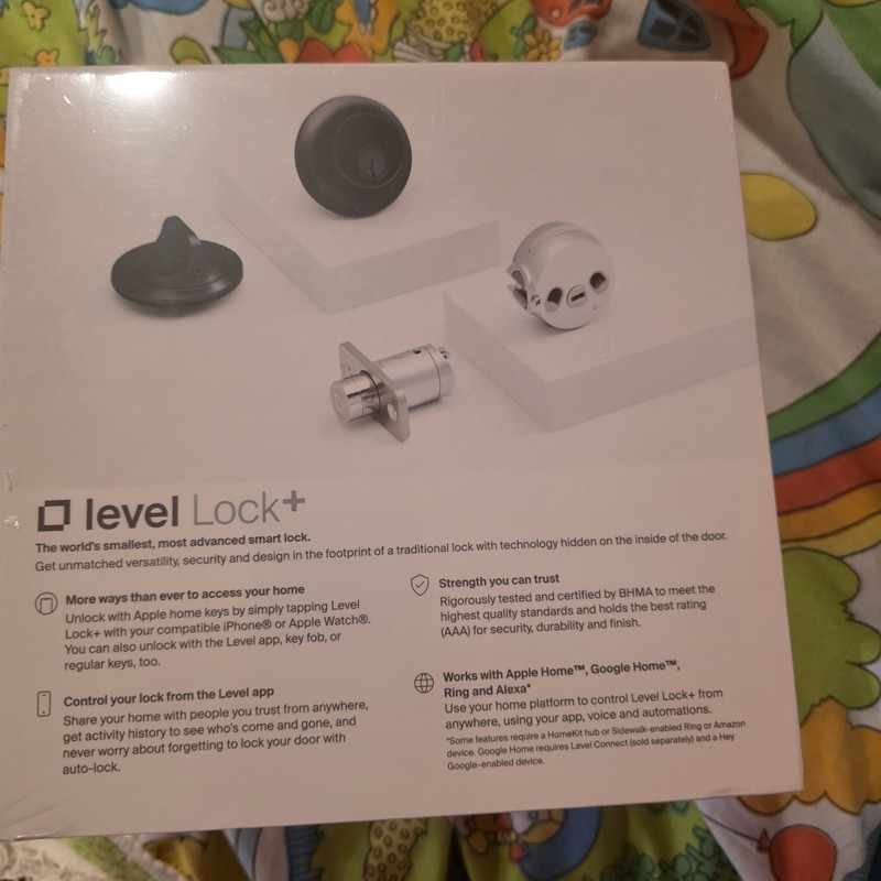Level Lock+ Deadbolt Smart Lock Apple Home Keys App iOS/Android Matte Black NEW gallery