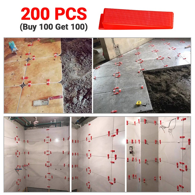 500PCS Clips Tile Leveling System Kit 1/8" 3mm Floor Wall Spacer Tiling Tool Set gallery