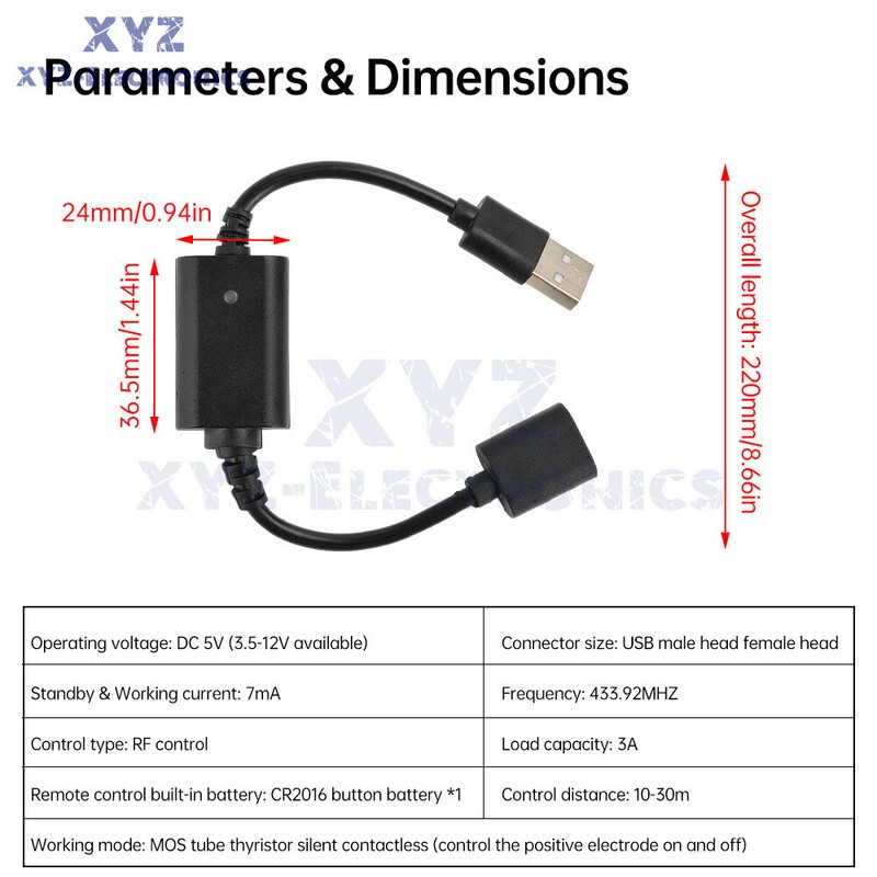 DC 5V 433Mhz Wireless RF Remote Control Switch Driver Power ON OFF For LED Light gallery