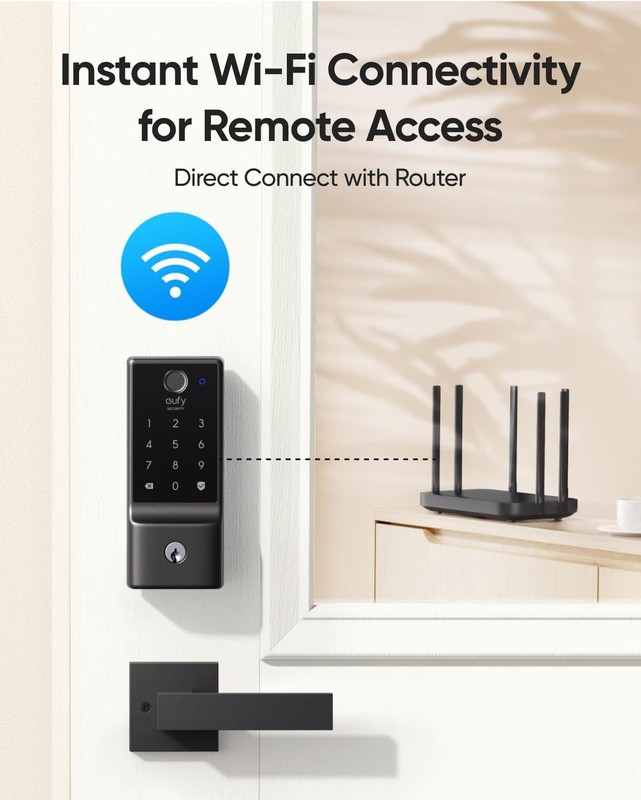 eufy Smart Lock C220 with Door Lever Wi-Fi Fingerprint Keyless Entry Door Lock gallery