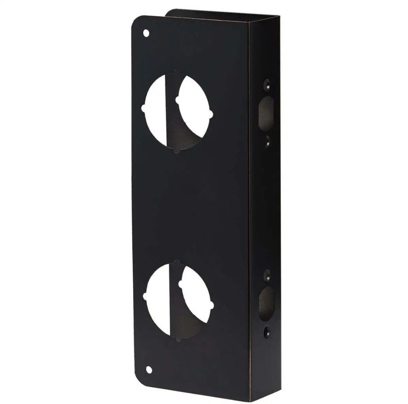 Defender Security 1-3/4 In. x 10-7/8 In. Bronze Door Reinforcer (NO SCREWS)