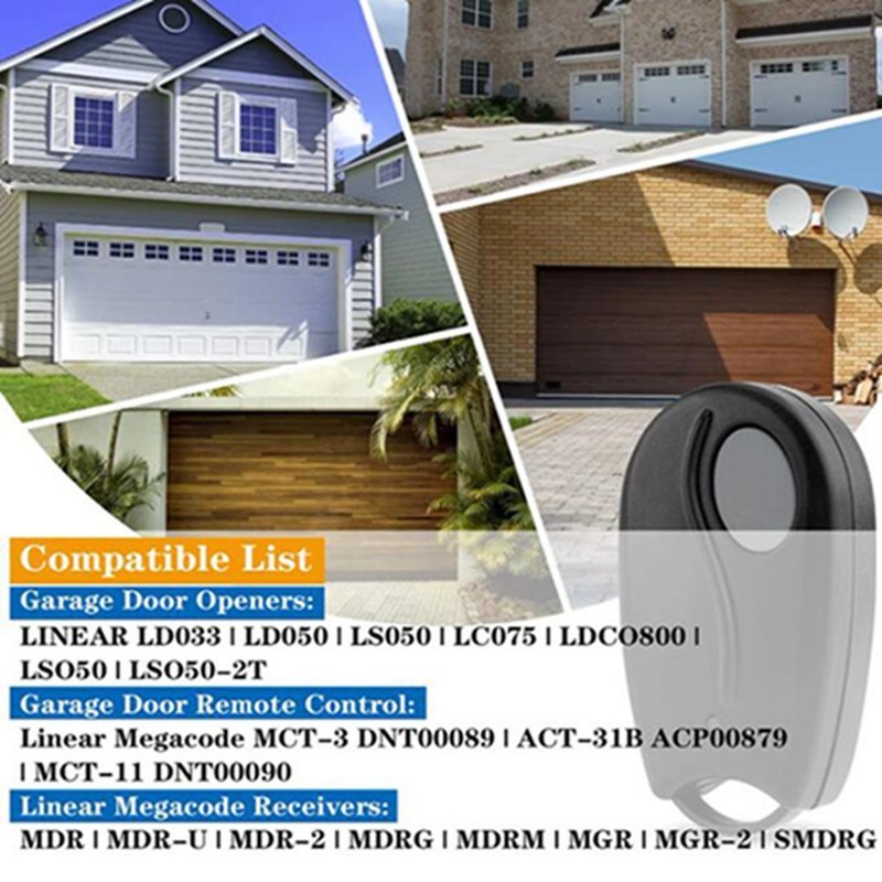 9 Dip Switch Universal Gate Remote for Linear Garage Door Opener Keychain 318MHZ gallery