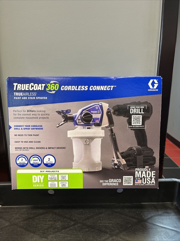 Graco TrueCoat 360-Handheld Cordless Connect Drill Paint Sprayer 26D360
