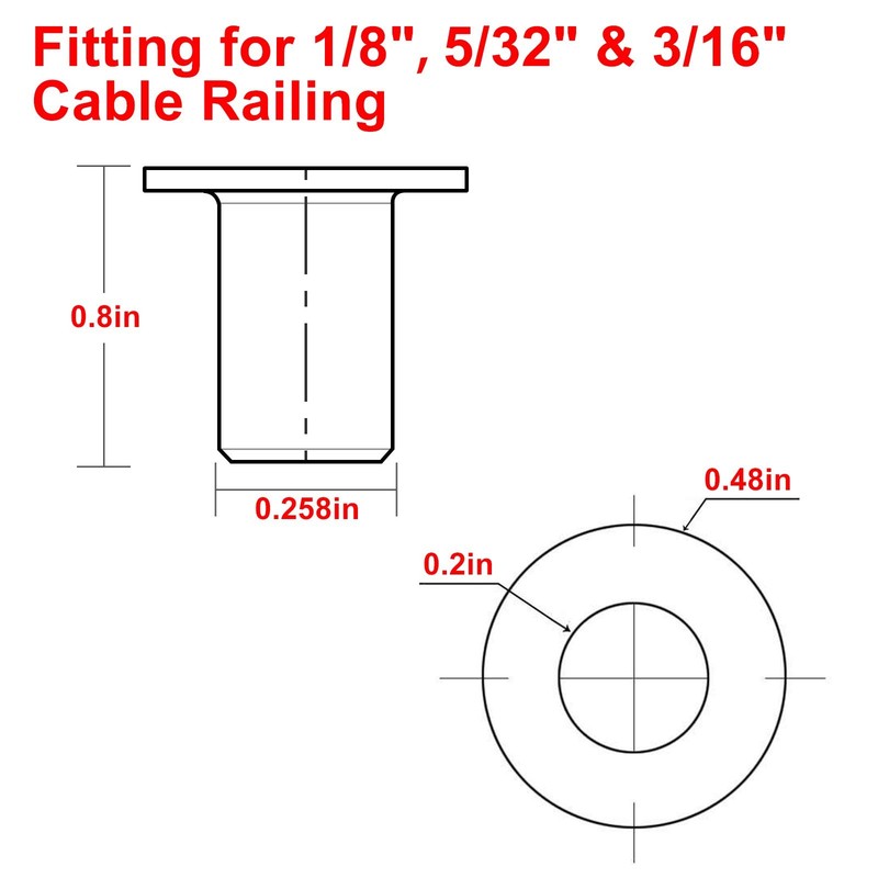 120 Pack Black Cable Railing Protector Sleeves T316 Stainless Steel Wood Post gallery
