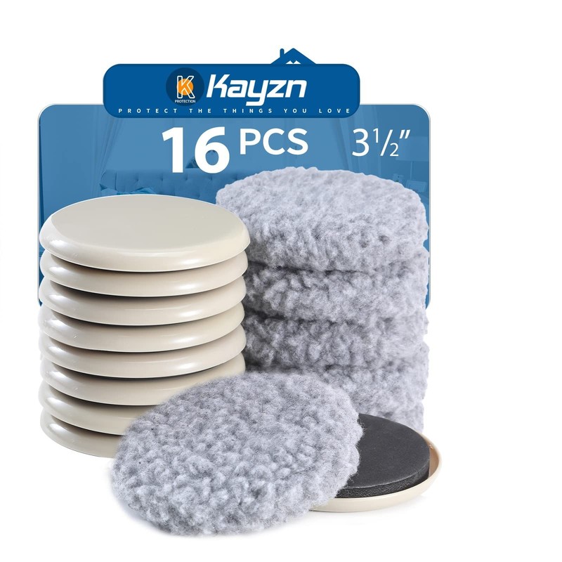 Furniture Sliders, Multi-Surface 2-in-1 Reusable Sliders for Carpet & Hardwoo...