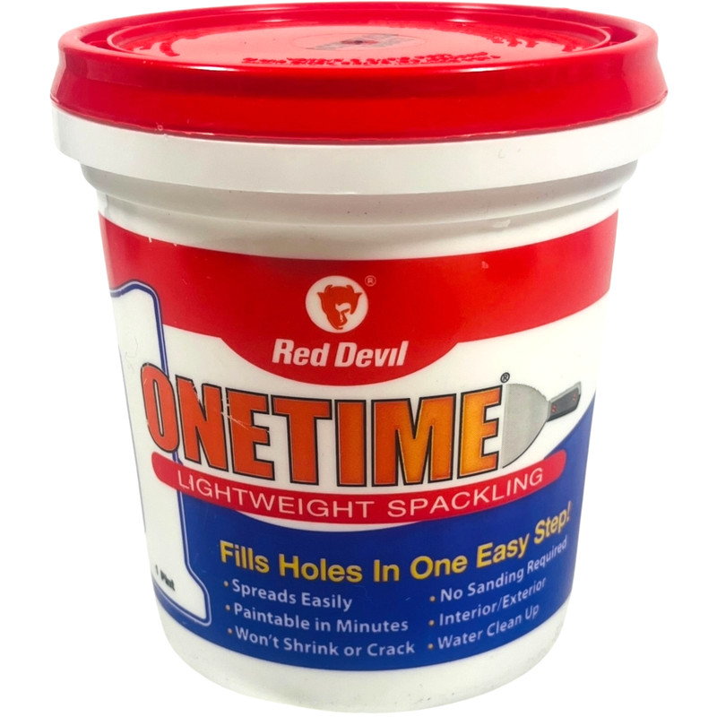 Red Devil One Time Lightweight Spackling / One Step 1 Pint - LOT of 2 gallery