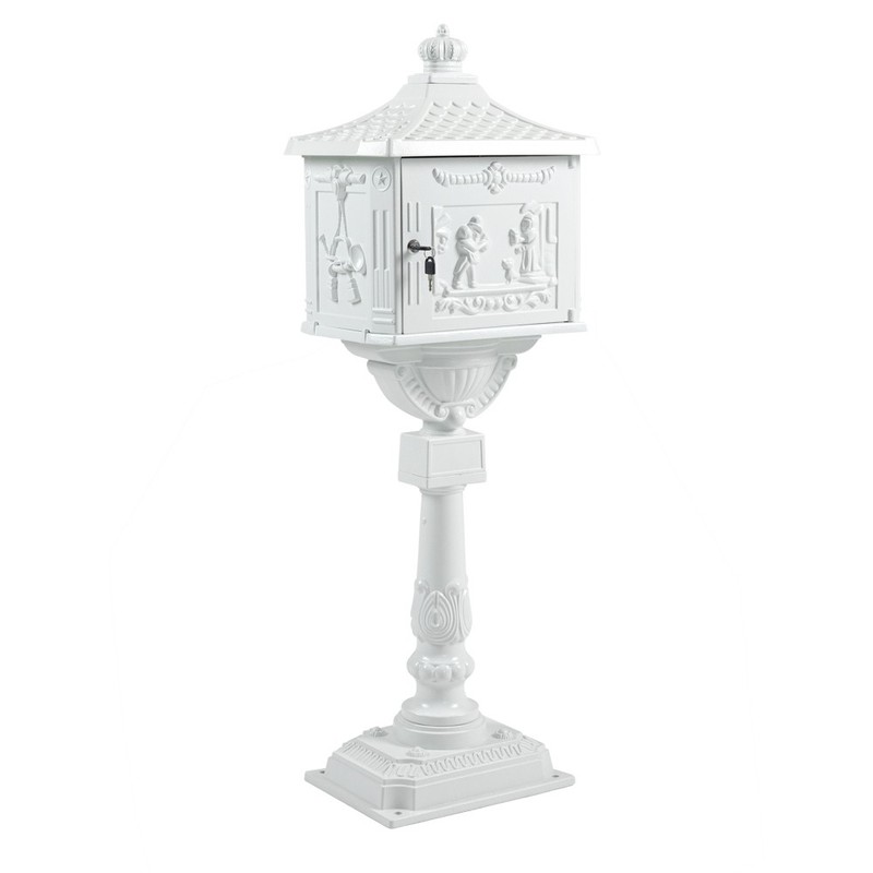 Mail Box Heavy Duty Mailbox Postal Box Security Cast Aluminum Vertical Pedestal gallery
