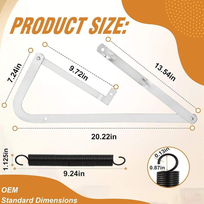 Attic Ladder Hinge Arms Steel Spring Compatible with Werner Mk1-Mk3 W2508 gallery