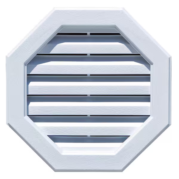 16 In. X 17.50 In. Polypropylene White Octagonal Gable Vent