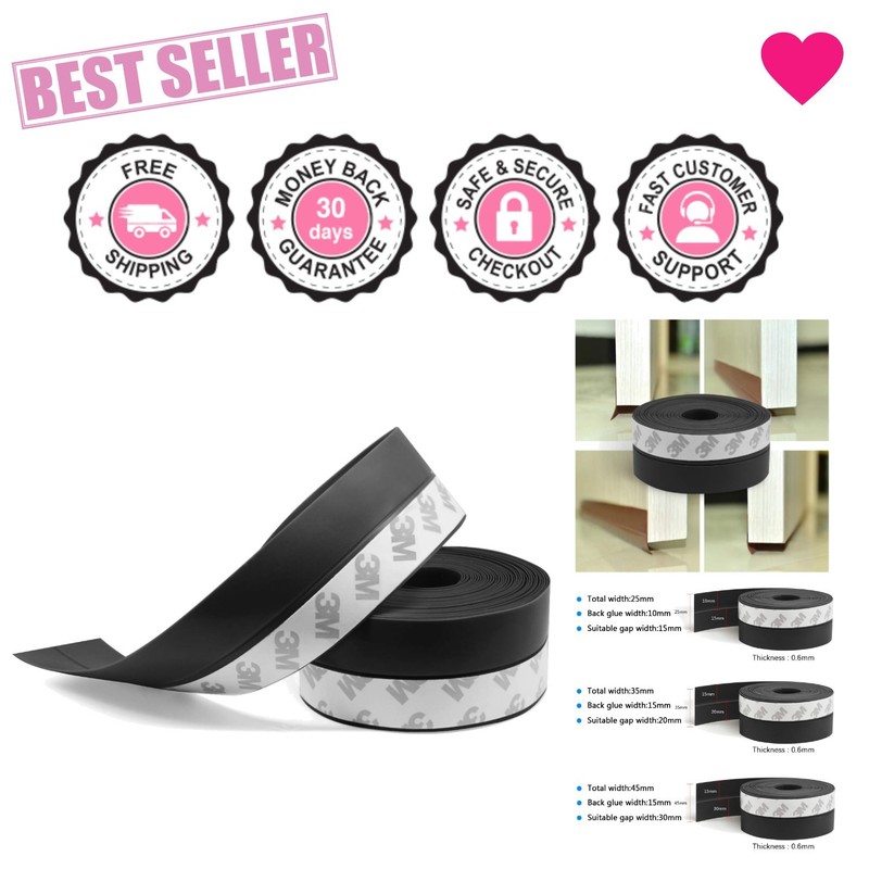 Multi-Functional 16ft Silicone Door Stripping – 25mm Width for Comfort & Quiet