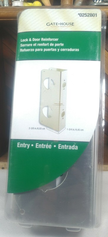 Gate House Reliabilt Lock & Entry Door Reinforcer, Satin Finish, Model U10539-L